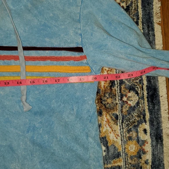 Vintage Havana Blue Terry Cloth Hoodie - Picture 6 of 9